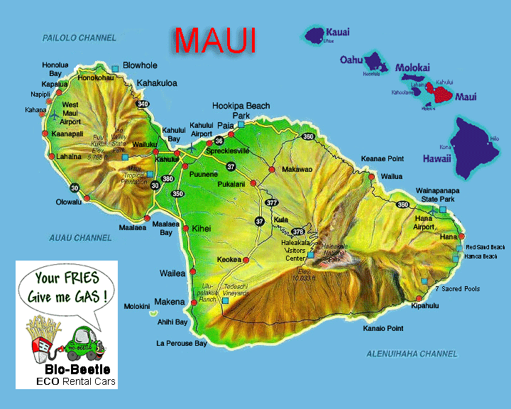 Maui Map, Maui Hawaii Map
