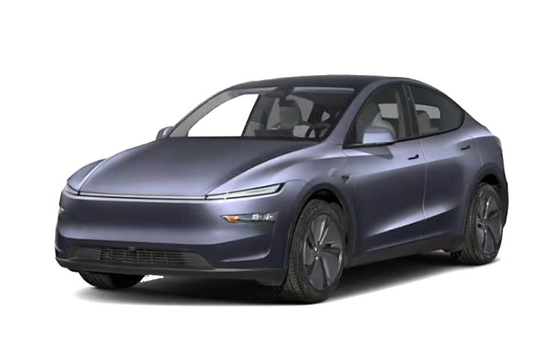 Tesla Rental Car Grey Tesla model Y luxury rental car on Maui