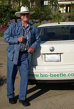 Larry Hagman and Bio-Beetle rental car